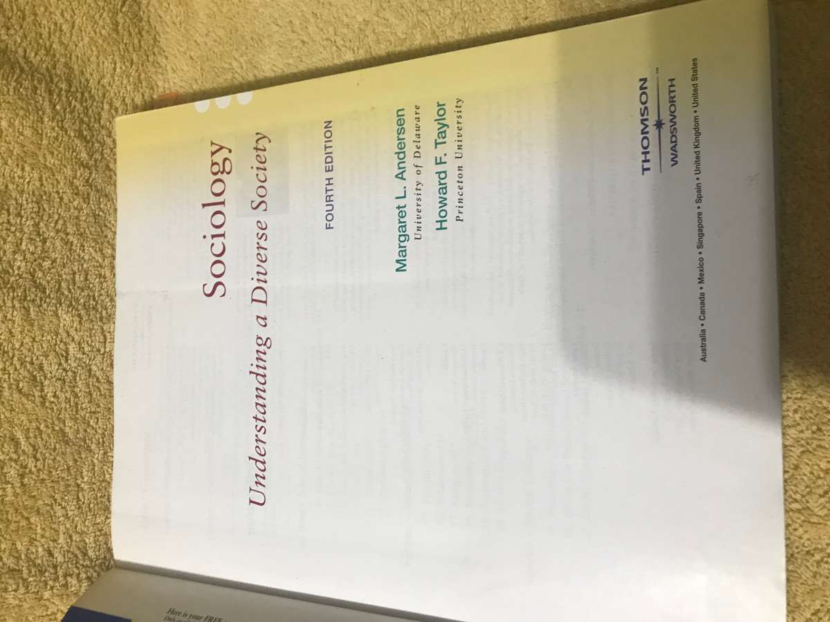 Sociology : Understanding A Diverse Society 4th edition Margaret L Anderson