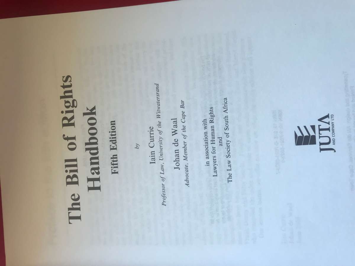 The Bill of Rights Handbook 5th Edition Iain Currie