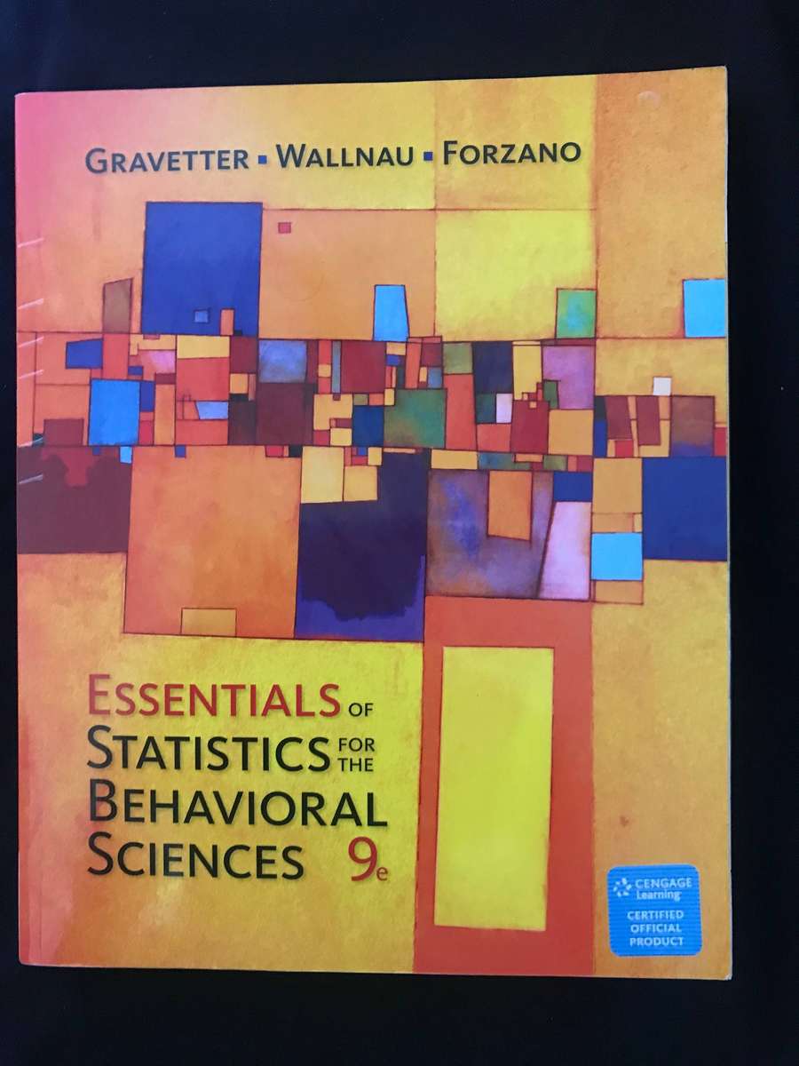Essentials of Statistics for The Behavioral Sciences (Paperback, 9th edition) GravetterForzano