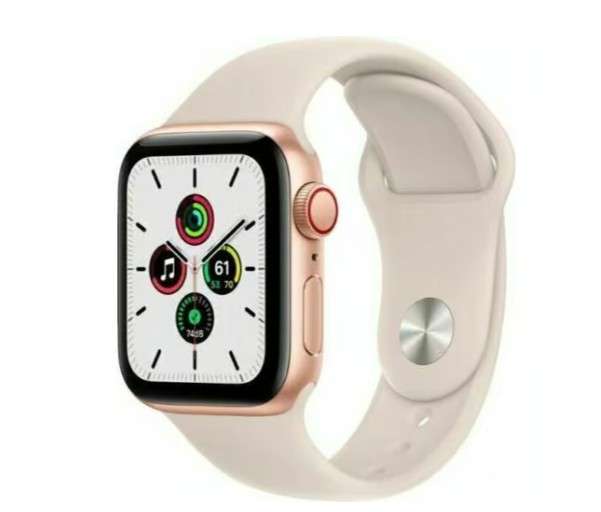 Apple Watch SE Rose Gold Case with Starlight Sport Band 40mm GPS & Cellular (Preowned)