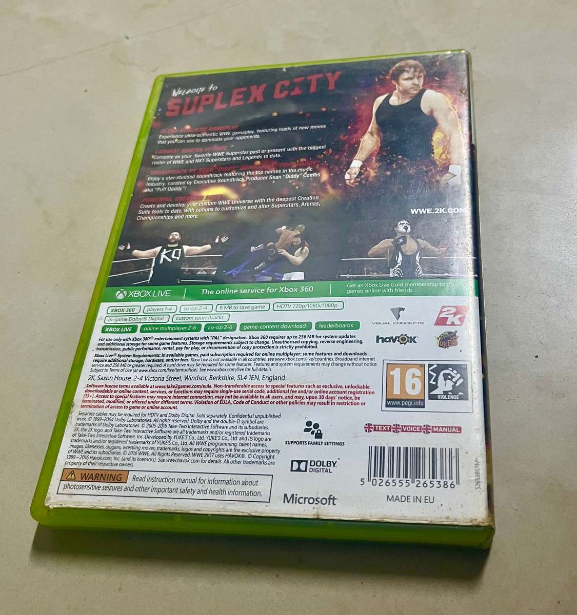 WWE 2K17 in Very Good Condition (Xbox 360)