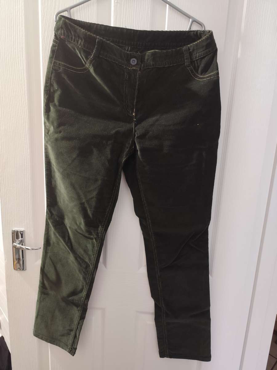 Ladies corduroy pants. Olive green. Like new