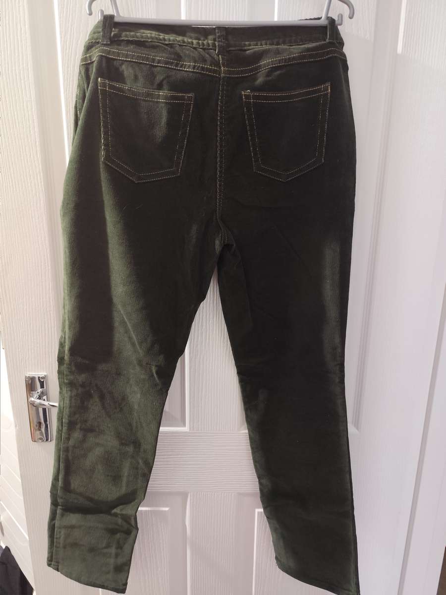 Ladies corduroy pants. Olive green. Like new