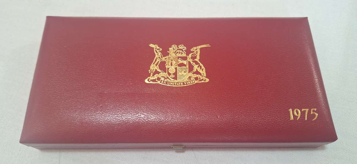 1975 RSA Proof Set in Original Red SA Mint Box No Gold