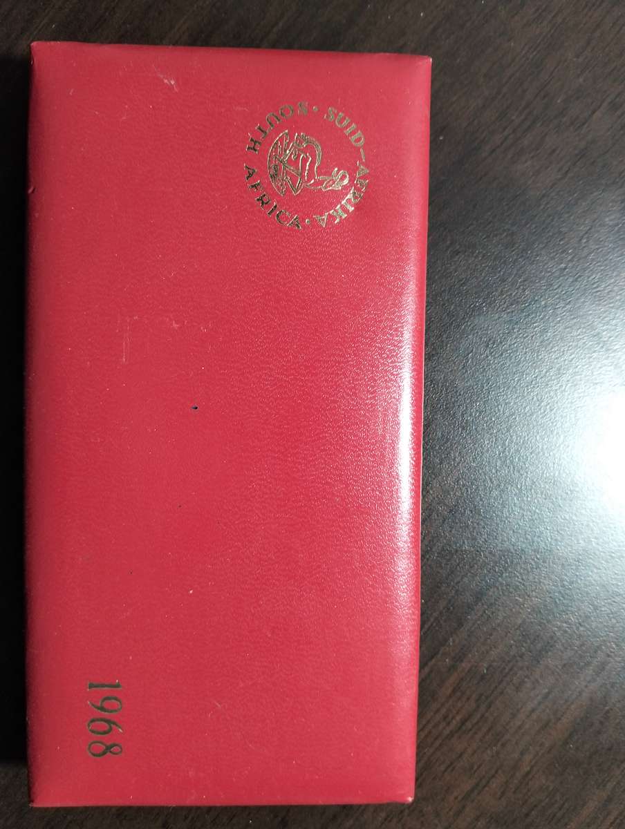1968 RSA Proof Set in Original Red SA Mint Box No Gold