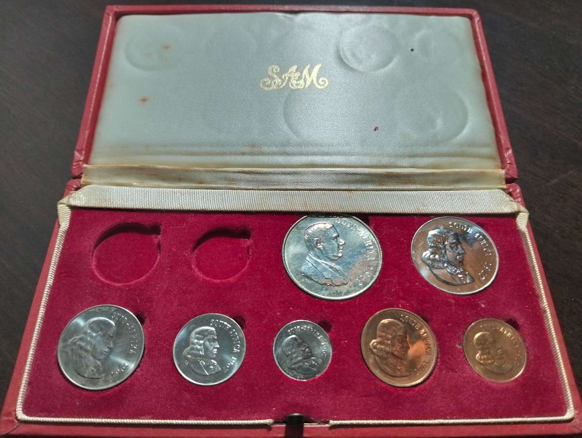 1967 RSA Proof Set in Original Red SA Mint Box No Gold