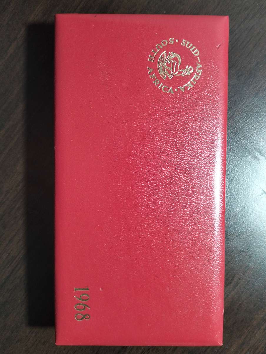 1968 RSA Proof Set in Original Red SA Mint Box No Gold
