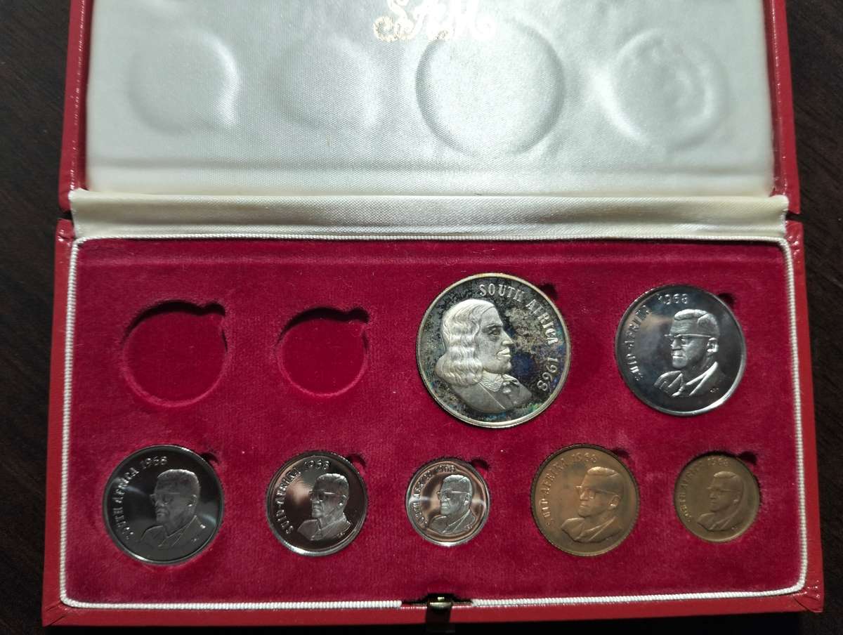 1968 RSA Proof Set in Original Red SA Mint Box No Gold