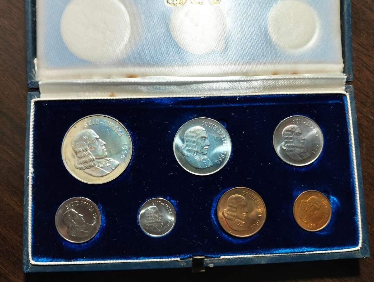 1966 RSA Proof Set in Original Blue SA Mint Box No Gold