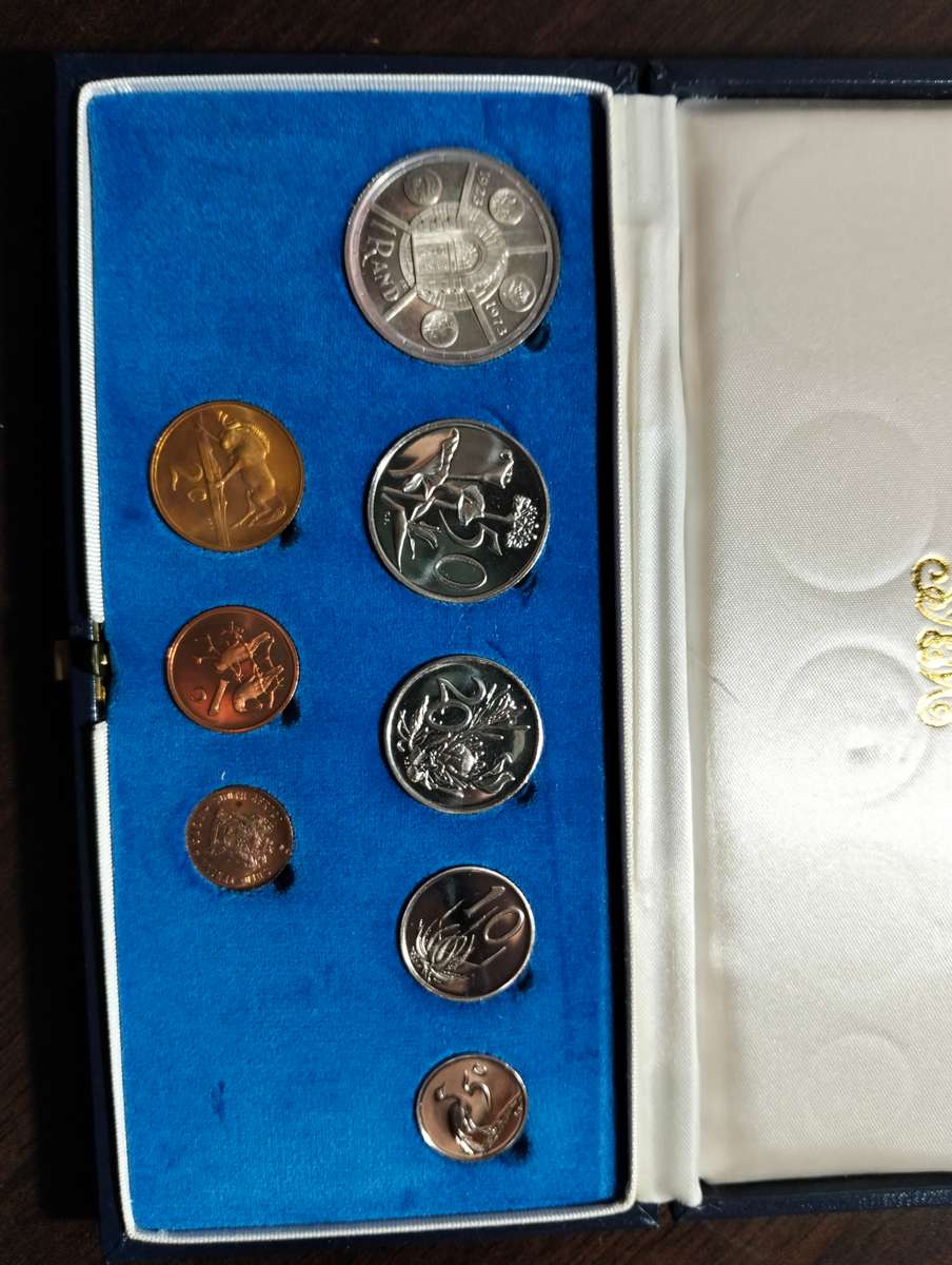 1974 RSA Proof Set in Original Blue SA Mint Box No Gold