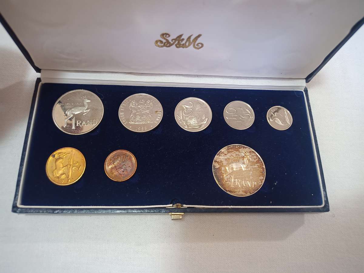 1988 RSA Proof Set in Original Blue SA Mint Box No Gold