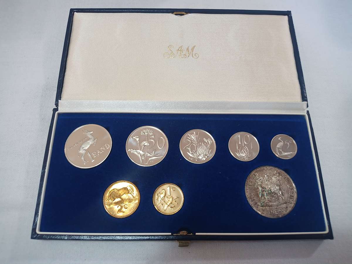 1989 RSA Proof Set in Original Blue SA Mint Box No Gold