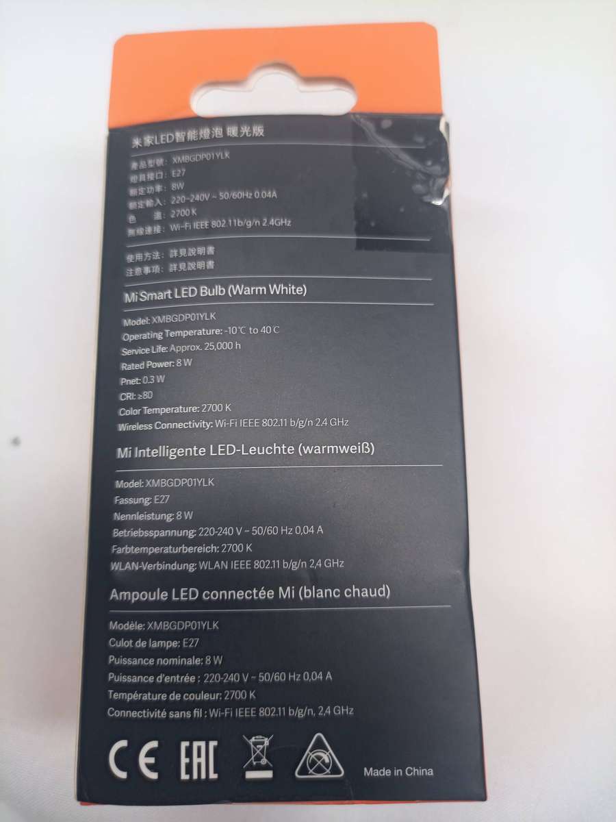 Xiaomi Mi Smart LED Bulb (Warm White) - XMBGDP01YLK