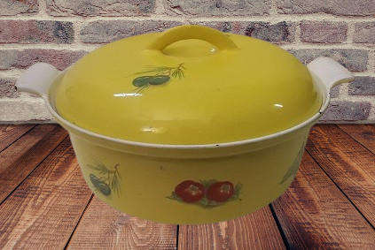 Belgium  Enamel Cassole Dish / pot  23 cm x 9 cm