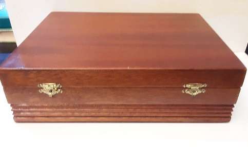 Six Compartment Wooden Box 31 cm x 23 cm x 9 cm