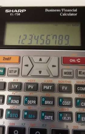 Sharp EL-738 XTB - Advanced Business  Financial Calculator