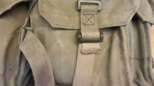 Vintage Army  Bag  , 6 pockets 40 cm x 26 cm x 12 cm