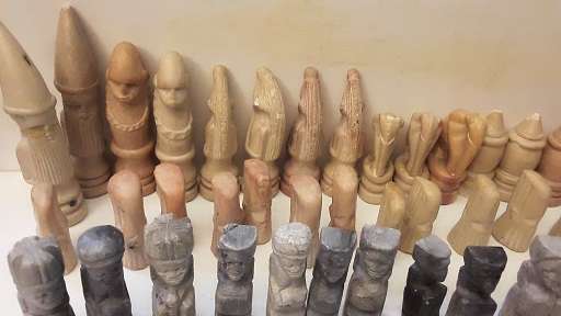 Bulk lot of assorted Stone Chess Pieces