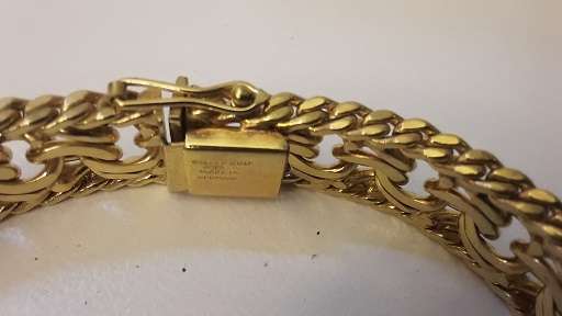 Vintage 1980's Rolled Gold Germany Bracelet 30 gram -  19 cm