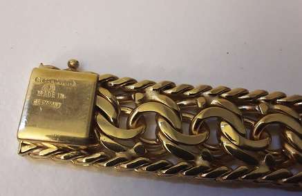Vintage 1980's Rolled Gold Germany Bracelet 30 gram -  19 cm