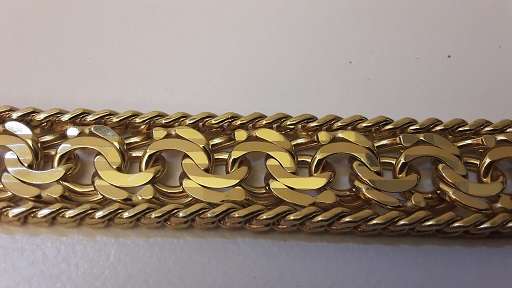Vintage 1980's Rolled Gold Germany Bracelet 30 gram -  19 cm