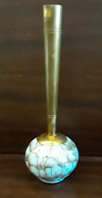 Hand Painted Delft Holland Turquoise Volcanic Vase 22 x 8 cm