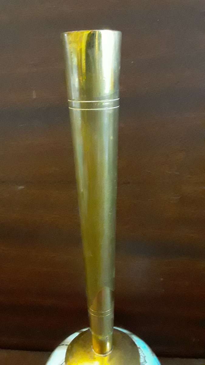 Hand Painted Delft Holland Turquoise Volcanic Vase 22 x 8 cm