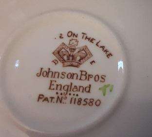 Johnson Bros England Castle on the Lake Four Saucer Plates 12 cm
