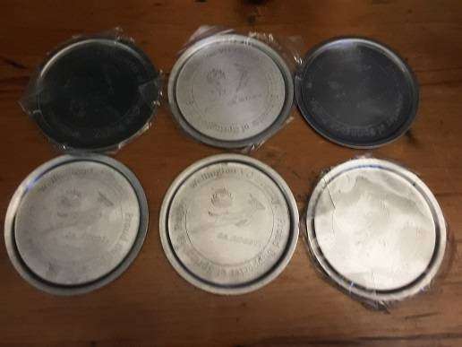 Set of 6 Proud Supporter of Springbok Rugby 9 cm