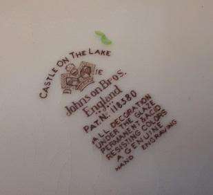 Johnson Bros England Castle on the Lake Plate 27 x 17 cm