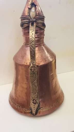 Antique Copper Kettle  for Decor only  / Leaks   36 cm x 20 cm