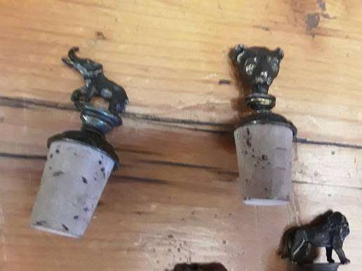 Set of five Animal Bottle Stoppers