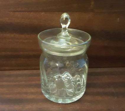 Glass Lidded Jar 10 cm x 8 cm
