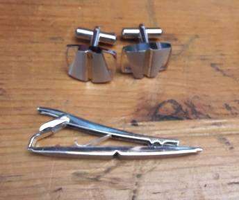 Set of Cufflinks and Tie Pin