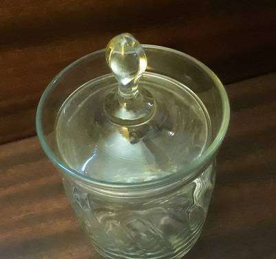 Glass Lidded Jar 10 cm x 8 cm