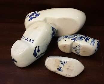 Four Delft Clogg Shoes