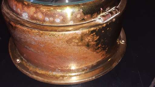 Vintage Ship Clock Wind Up 15 cm - in working order