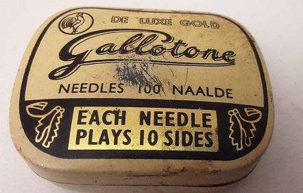 Gallotone Wind up Gramaphone needles in tin