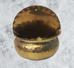 Brass Wall Mounting or free standing  Vase / Container 20 cm x 19 cm x 10 cm