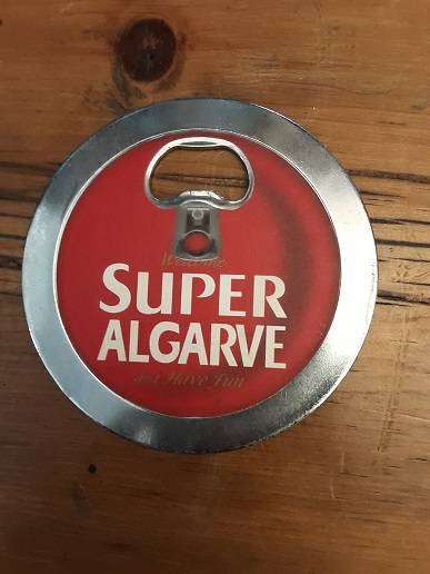 Metal Souverland Super Algarve  Bottle opener , Coaster