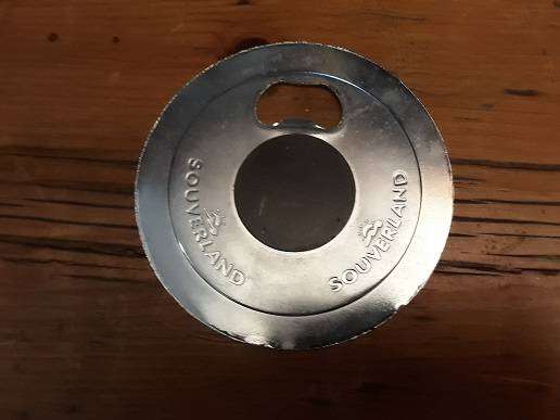 Metal Souverland Super Algarve  Bottle opener , Coaster