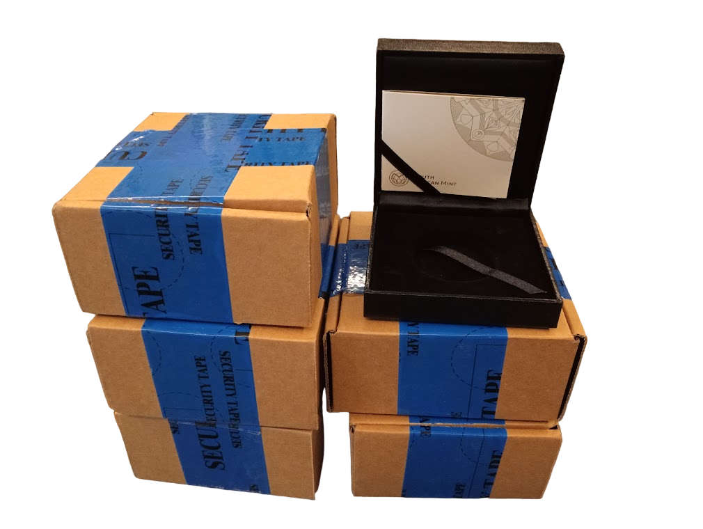 5 x Stunning Original SA Mint Black Leather Box Holds 1 x 1oz Encapsuled Gold or Silver Coin 1oz