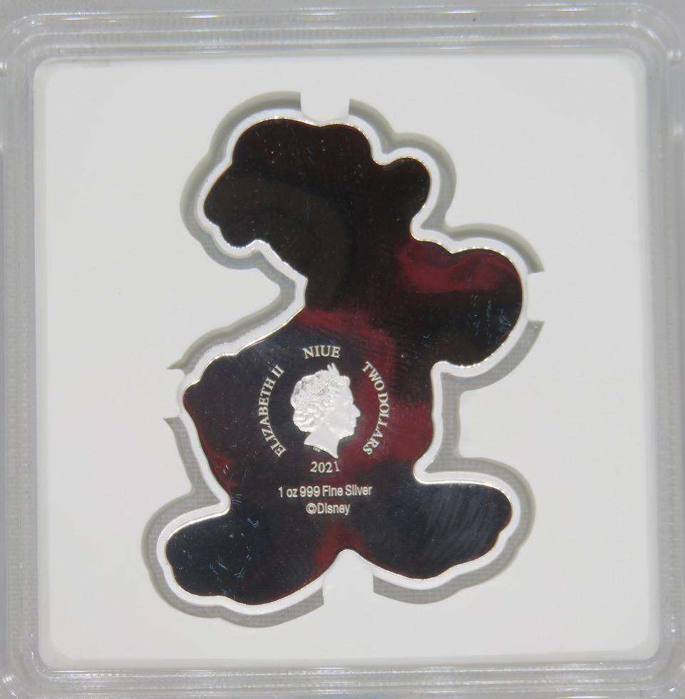 Disney® Donald Duck Shaped Colourised 1oz Silver 2021 Niue