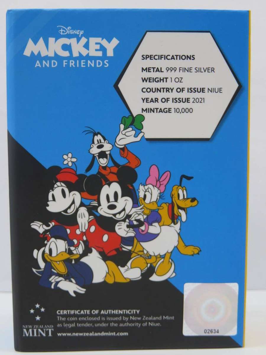 Disney® Donald Duck Shaped Colourised 1oz Silver 2021 Niue
