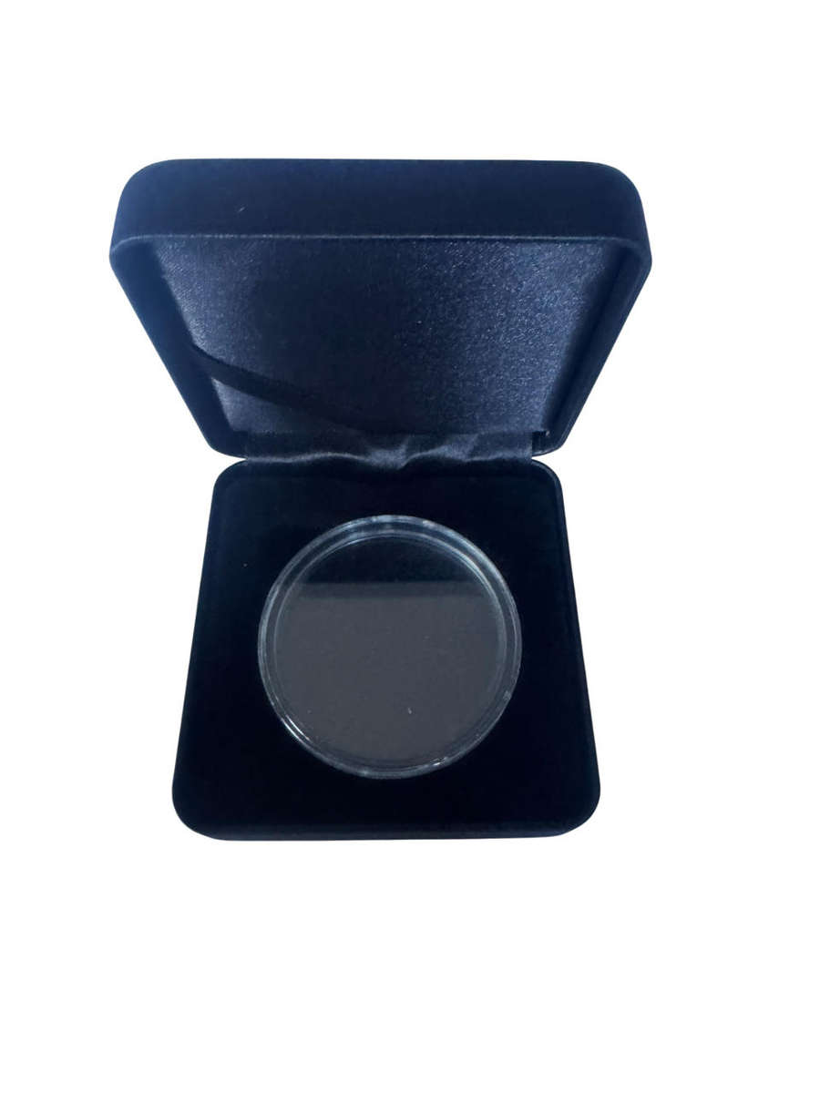 Stylish Black Coin Box With Capsule  - Holds 1oz Coin - Box With Capsule