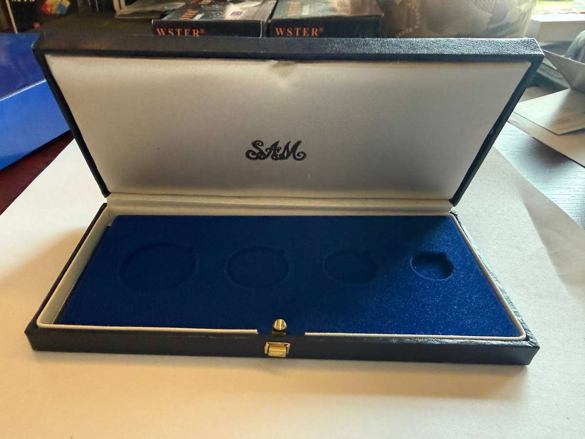 Original SAM Coin Box .. Box Holds ( 1oz,1/2oz,1/4oz and 1/10oz) Coins Gold/Silver.Box Only No Coins