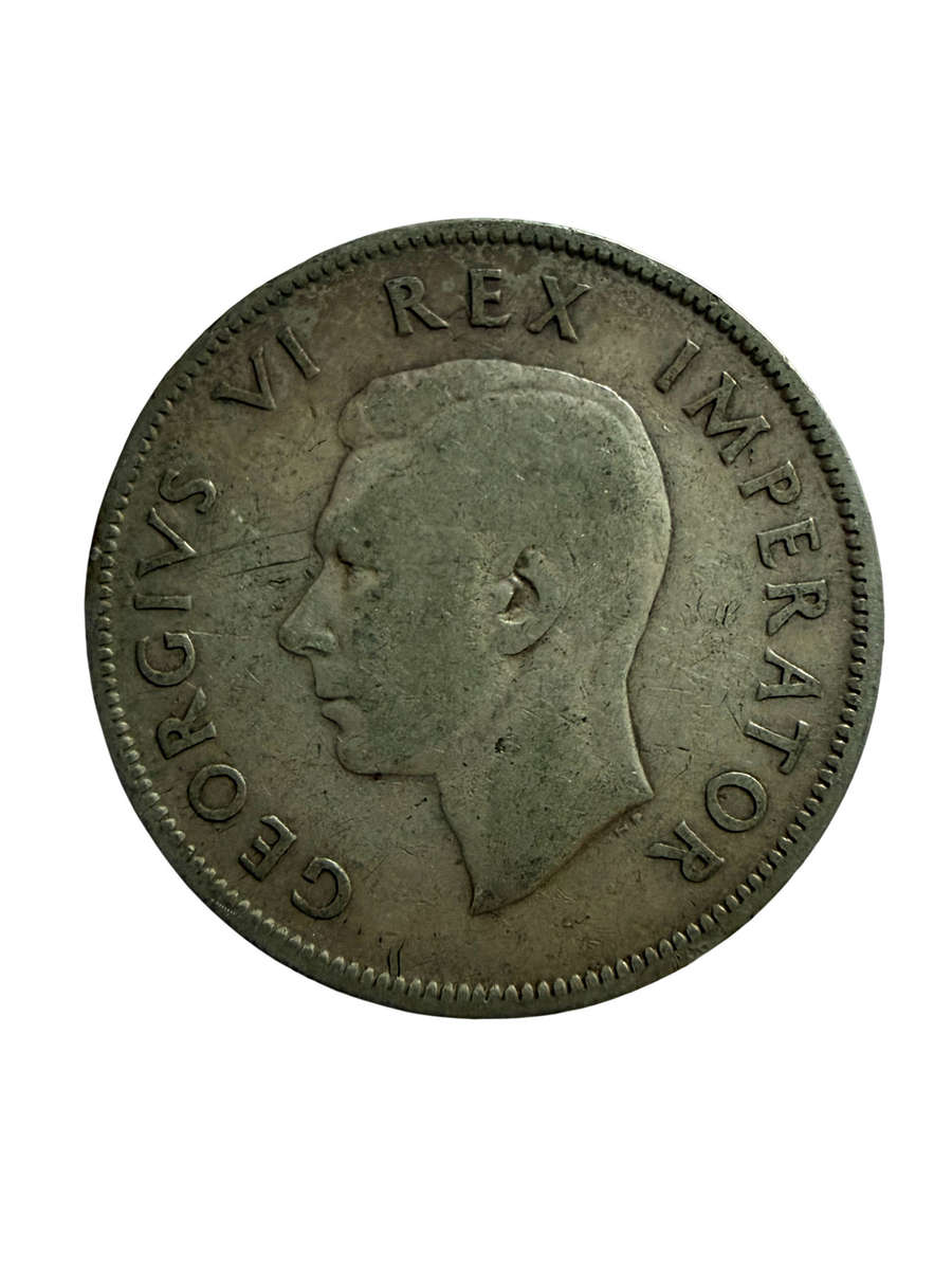 1941 South African Union Silver 2.5 Shillings Half-Crown