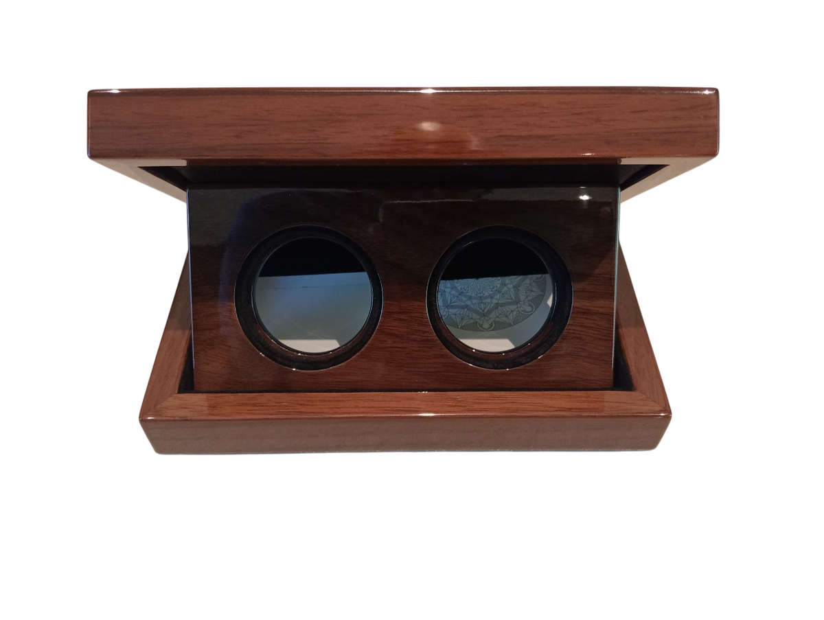 2 x Stunning Original SA Mint Wooden Box - Each Box Holds 2 x 1oz Encapsuled Coins