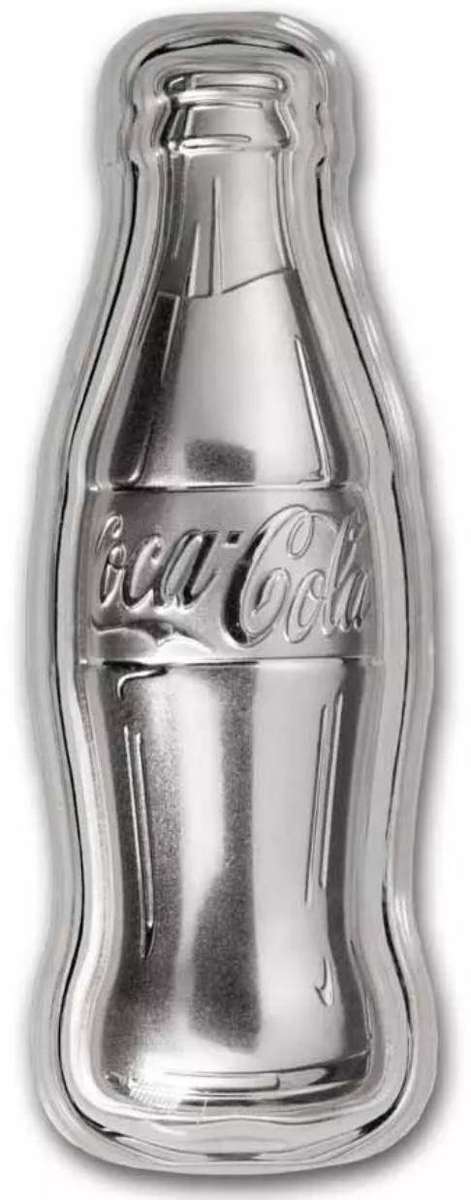 Coca-Cola® 1 Oz Silver Shaped Bottle in Stylish Tin Box With Certificate