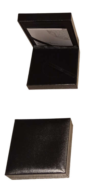 2 x Stunning Original SA Mint Black Leather Box Holds 1 x 1oz Encapsuled Gold or Silver Coin 1oz